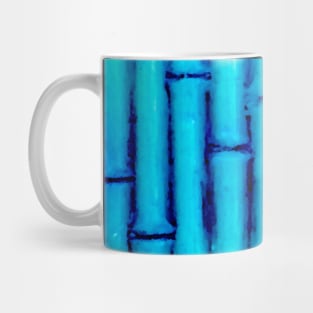 Tropical Blue Bamboo Branches Nature Pattern Mug